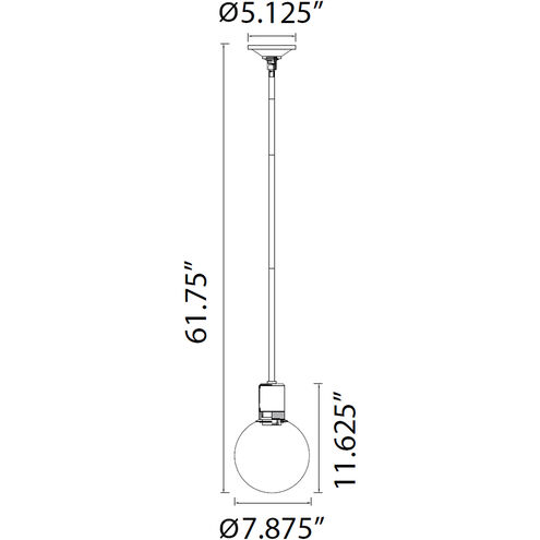 Zigrina 1 Light 7.88 inch Matte White Pendant Ceiling Light