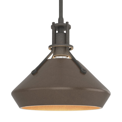 Henry 1 Light 10 inch Natural Iron and White Pendant Ceiling Light in Natural Iron/White