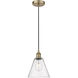 Berkshire 1 Light 8 inch Antique Brass Mini Pendant Ceiling Light