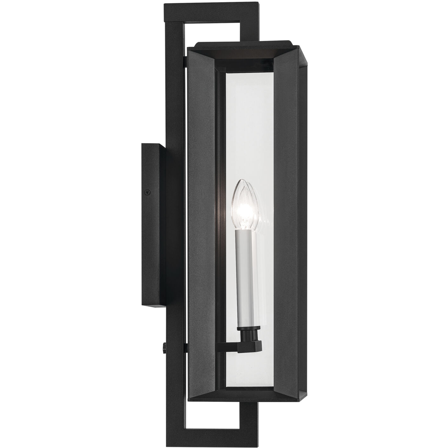 Kroft 2 Light 24 inch Black Textured Outdoor Wall, Large