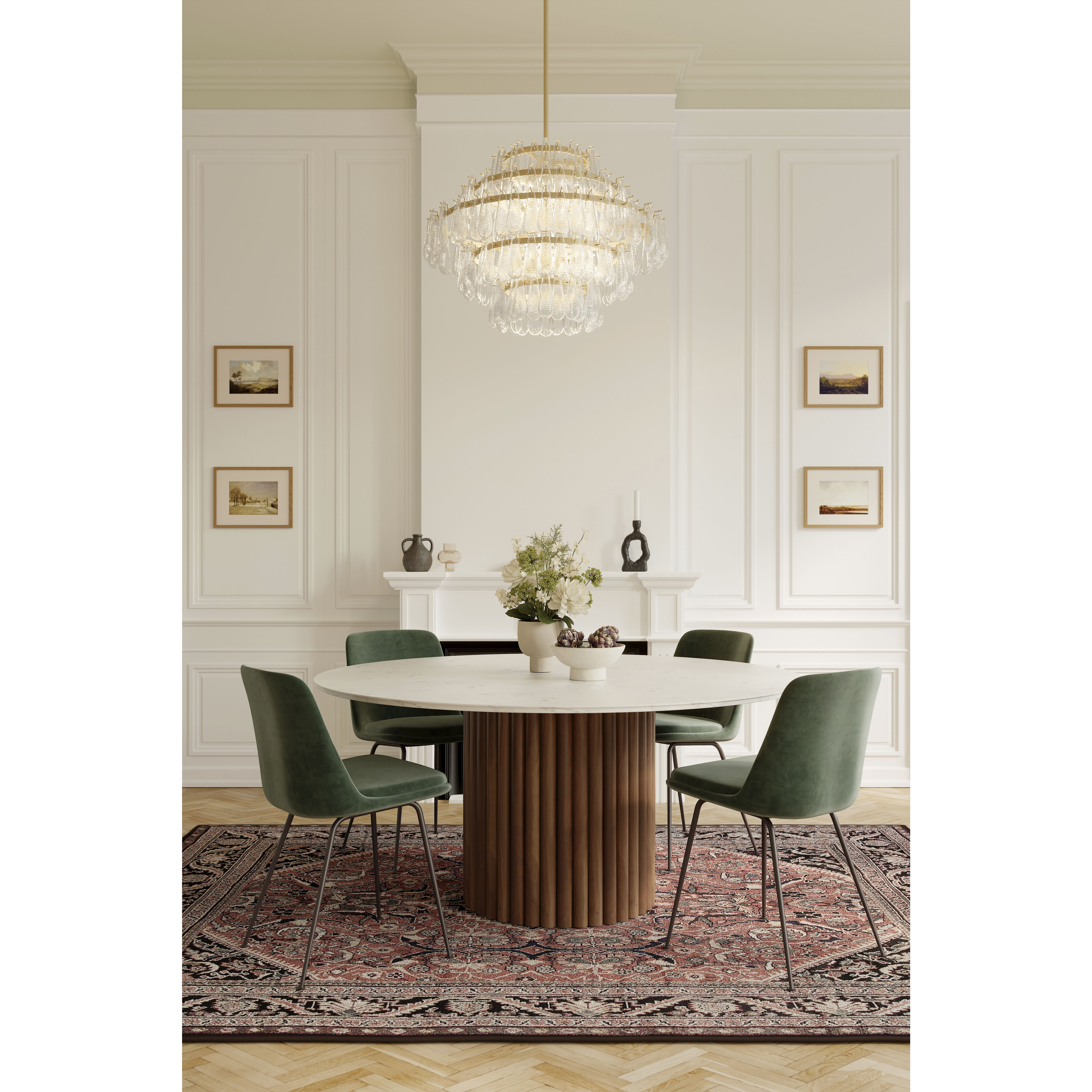 Vionne 8 Light 32.25 inch Legacy Brass Pendant Ceiling Light