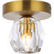 Eren 1 Light 5 inch Gold Flush Mount Ceiling Light