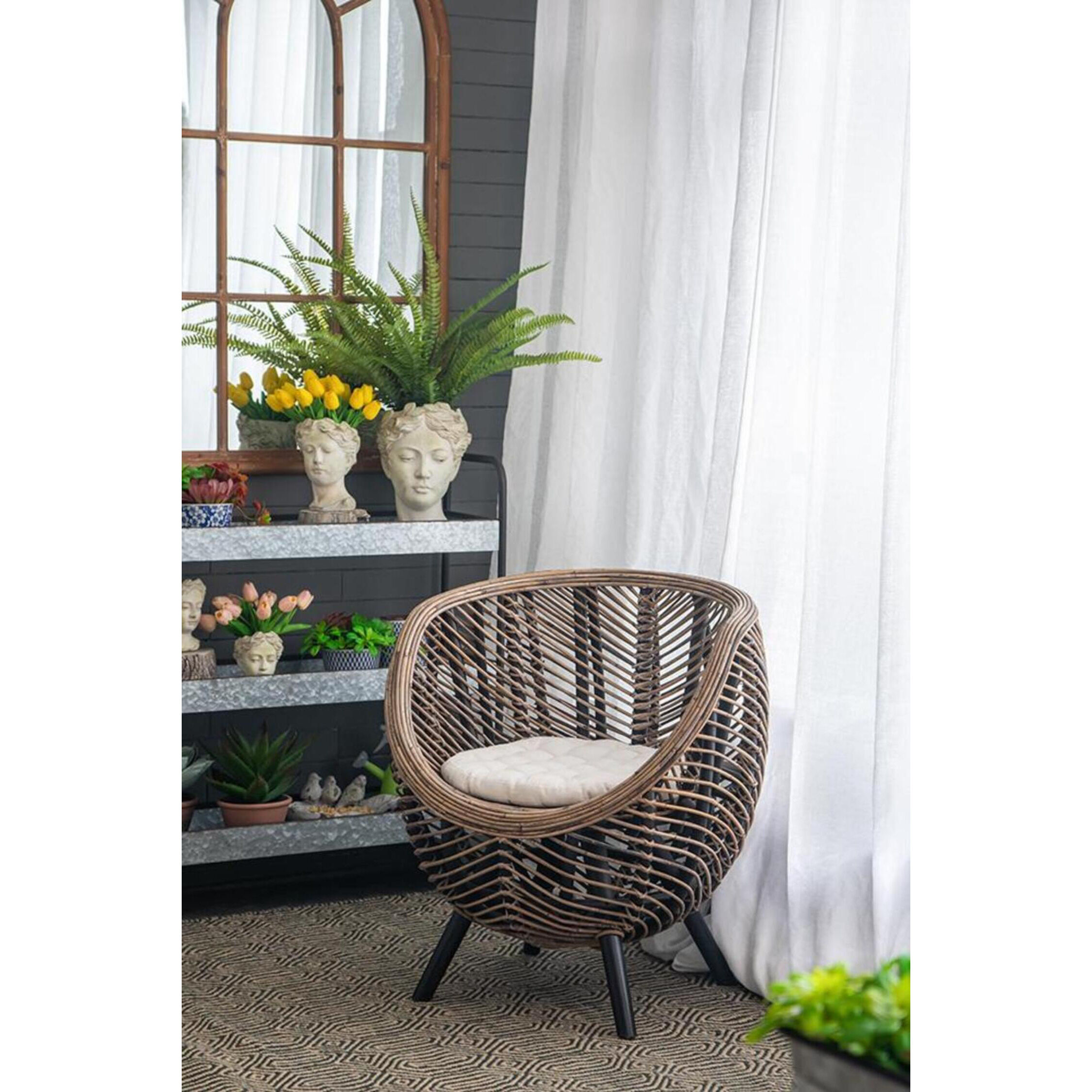 Gogo Brown Chair, With Cushion