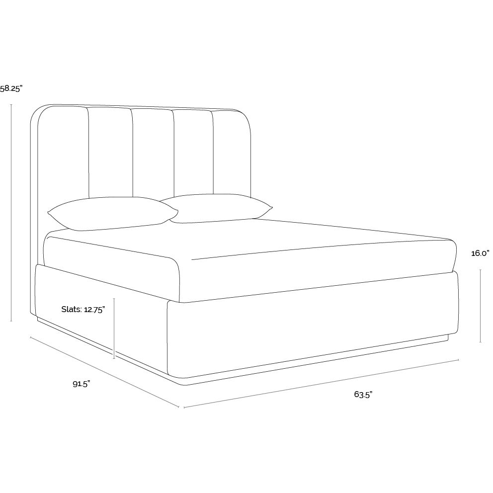 Jamille Eclipse White Bed, Queen