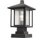 Aspen 1 Light 16 inch Oil Rubbed Bronze Outdoor Pier Mounted Fixture