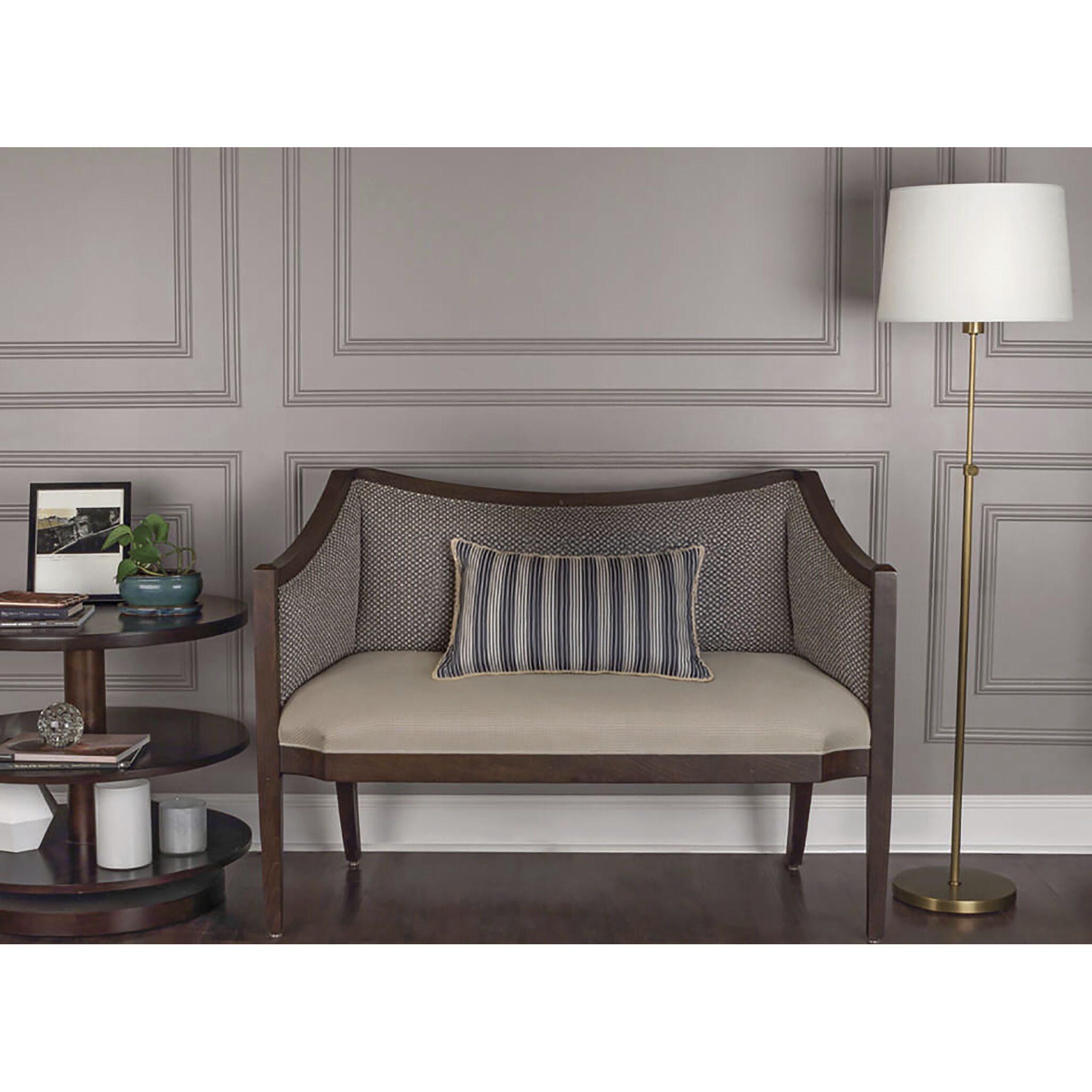 Koleman 49.25 inch 100.00 watt Aged Brass Floor Lamp Portable Light