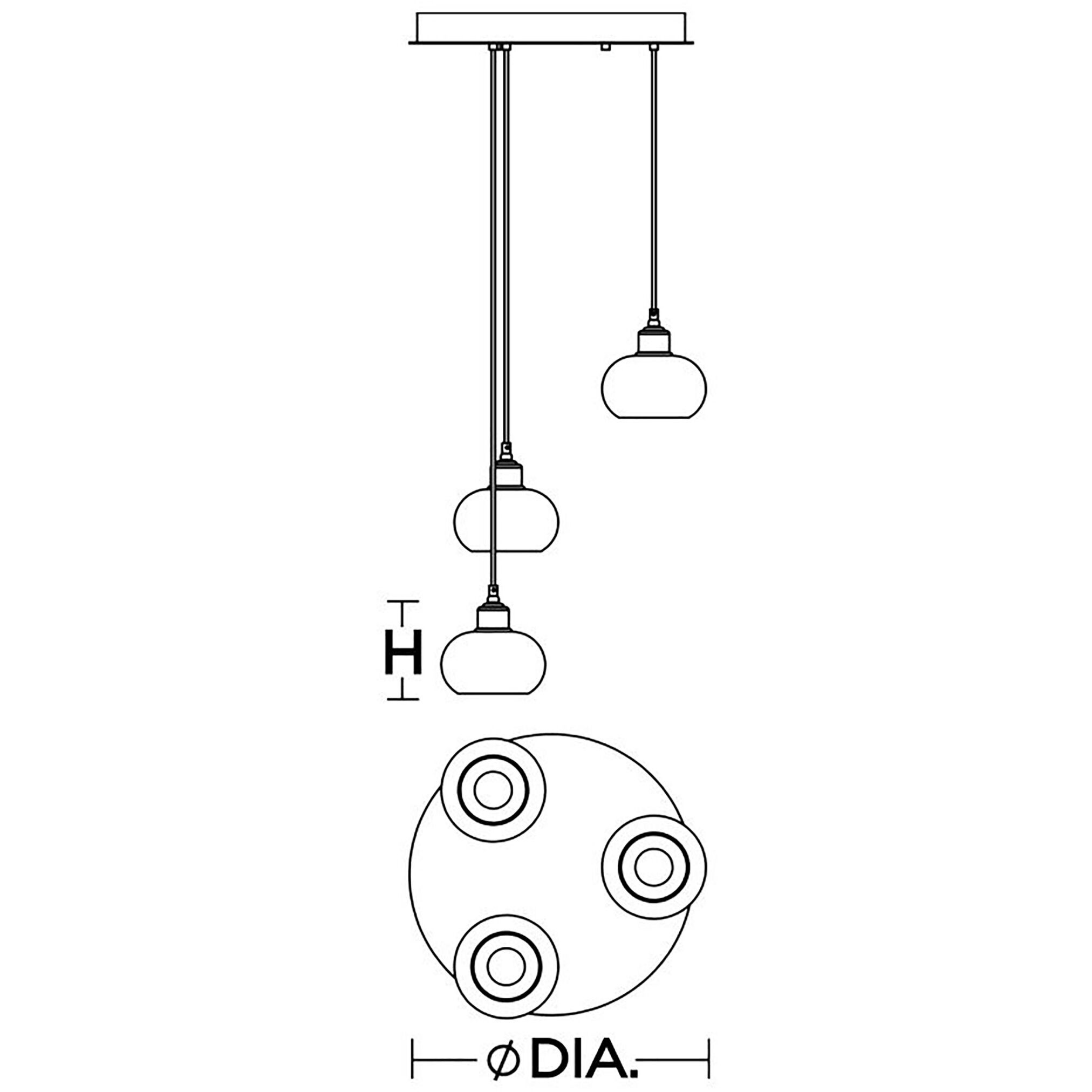 Laney 3 Light 19.69 inch Satin Nickel Pendant Ceiling Light