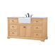 Franklin 60 X 22 X 35 inch Natural Wood Bathroom Vanity Cabinet