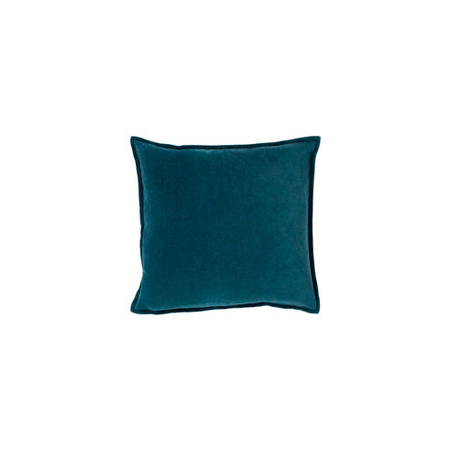 Cotton Velvet 22 X 22 inch Deep Teal Pillow Kit, Square