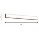 Panna LED 30 inch Satin Brass Vanity Light Wall Light