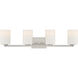 Sienna 30 inch Brushed Steel Bath Vanity Light Wall Light
