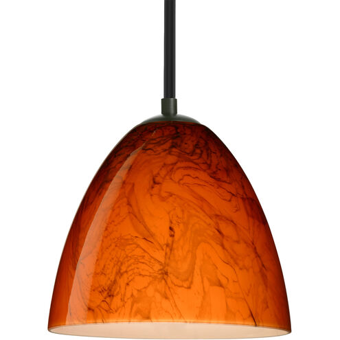 Vila 1 Light Black Stem Pendant Ceiling Light