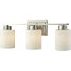 Summit Place 3 Light 21 inch Brushed Nickel Vanity Light Wall Light