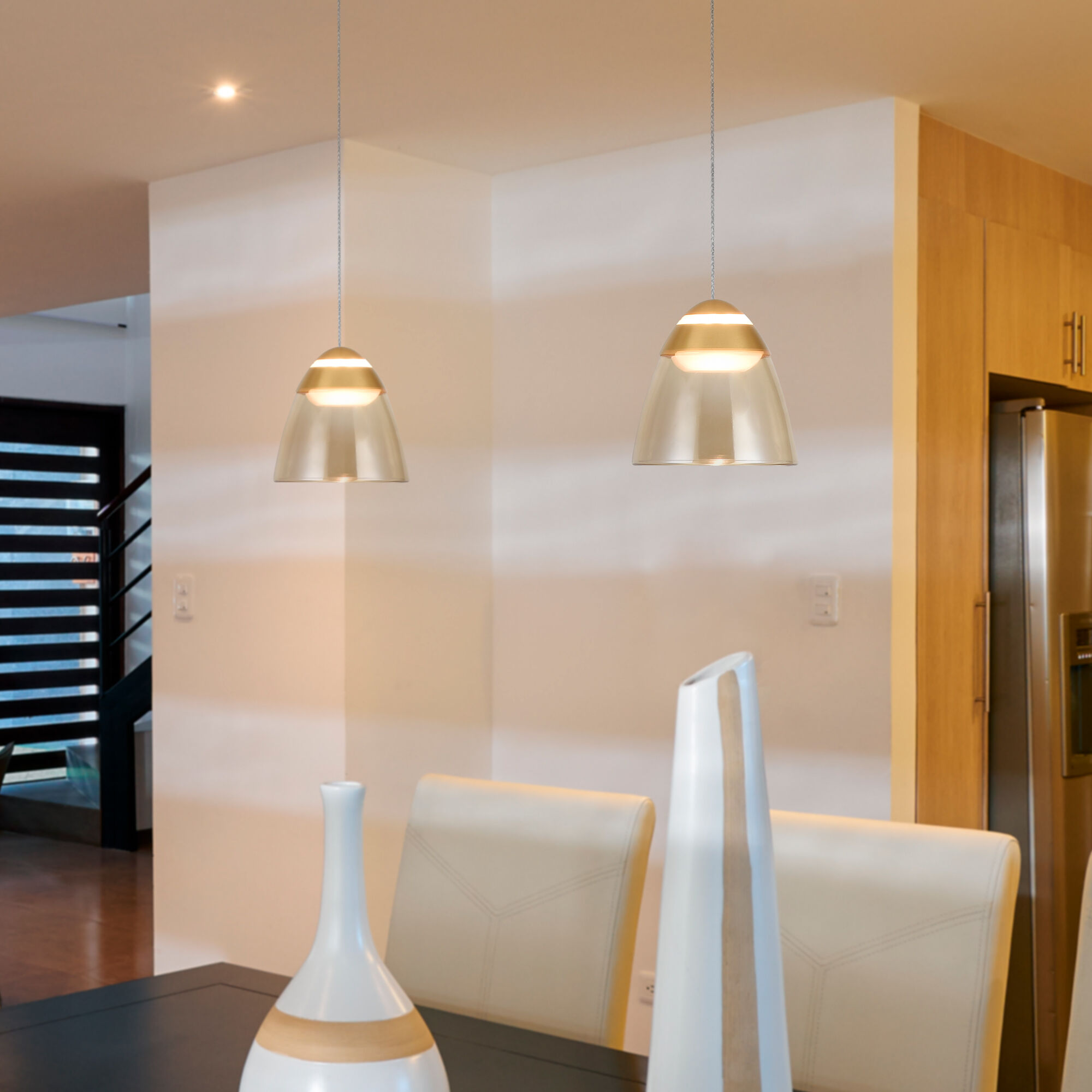 Roma Series 5 inch Black/Gold Pendant Ceiling Light, Artisan Collection