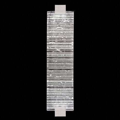 Terra Wall Sconce Wall Light in Silver, Rake Cast Glass