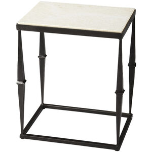 Jacoby White Marble 19 X 16 inch Metalworks Accent Table