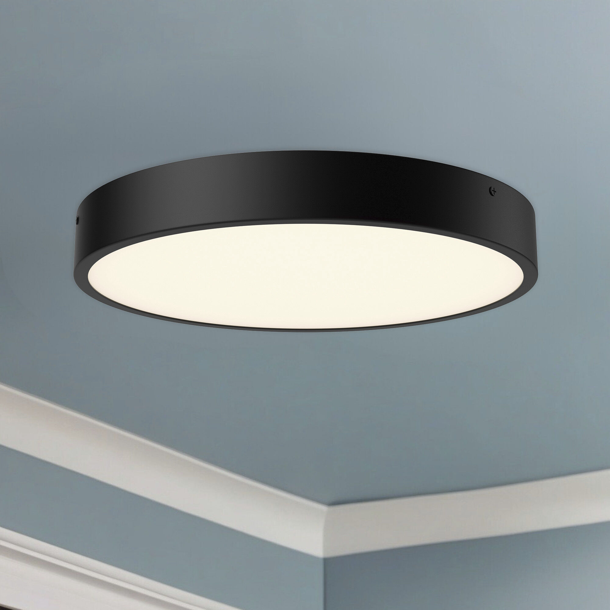 Alora Mood Adelaide LED 15 inch Matte Black Flush Mount Ceiling Light