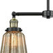 Franklin Restoration Chatham 2 Light 21 inch Black Antique Brass Chandelier Ceiling Light in Mercury Glass, Franklin Restoration