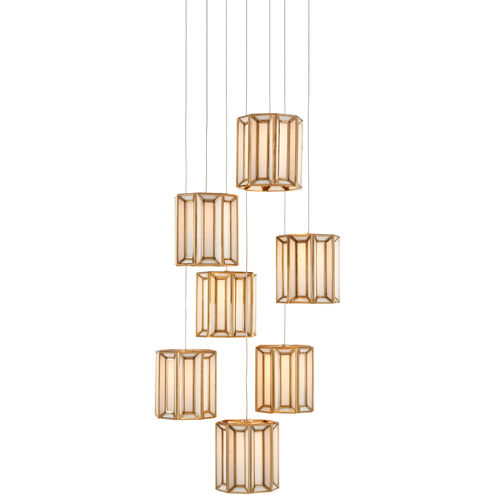 Daze 7 Light 16.5 inch Antique Brass/White/Painted Silver Multi-Drop Pendant Ceiling Light