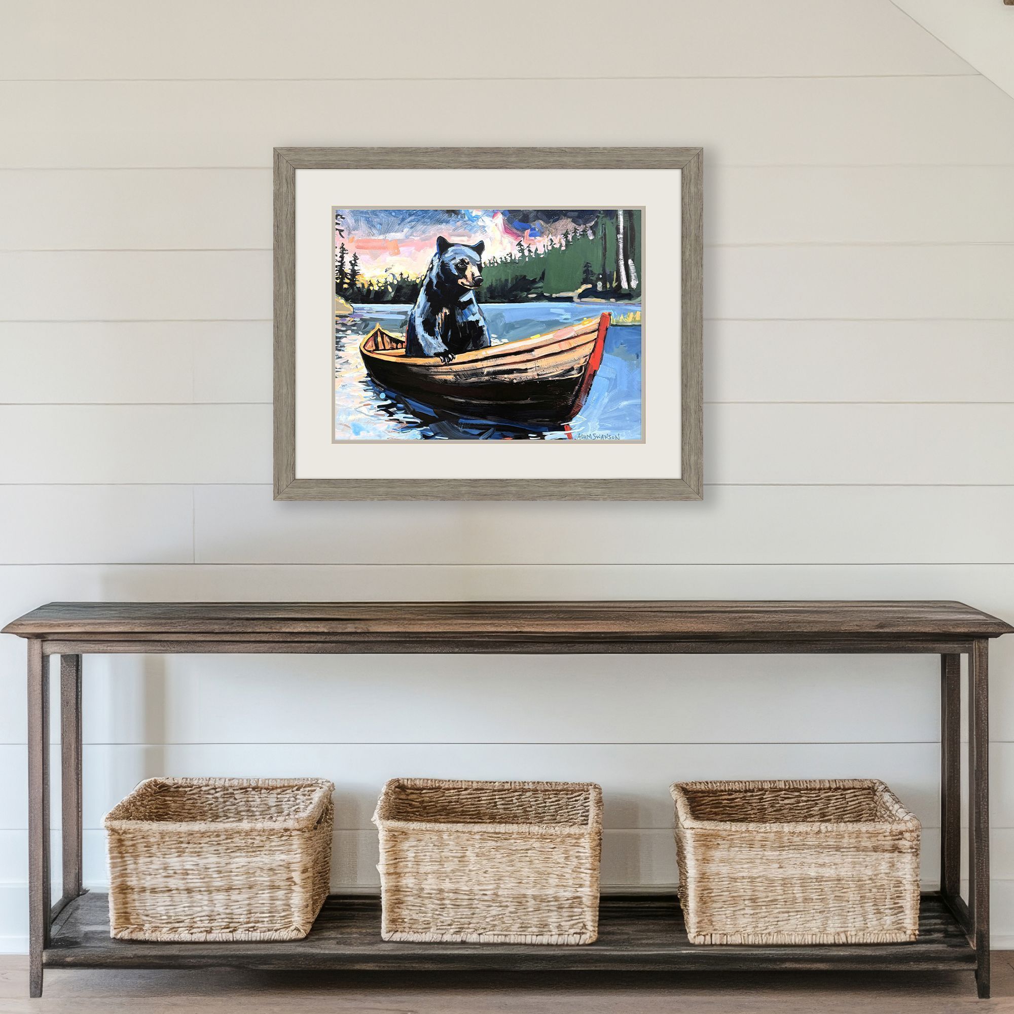 Flights of Fancy Shades of Red Blue and Green and Brown and Black Framed Art, Propac