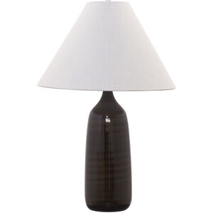 Scatchard 25 inch 150 watt Brown Gloss Table Lamp Portable Light