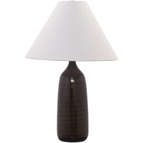 Scatchard 25 inch 150 watt Brown Gloss Table Lamp Portable Light