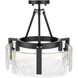 Aenon 3 Light 16.5 inch Matte Black Semi-Flush Ceiling Light