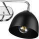 Zoey 3 Light 24.5 inch Chrome Bath Vanity Light Wall Light in Matte Black