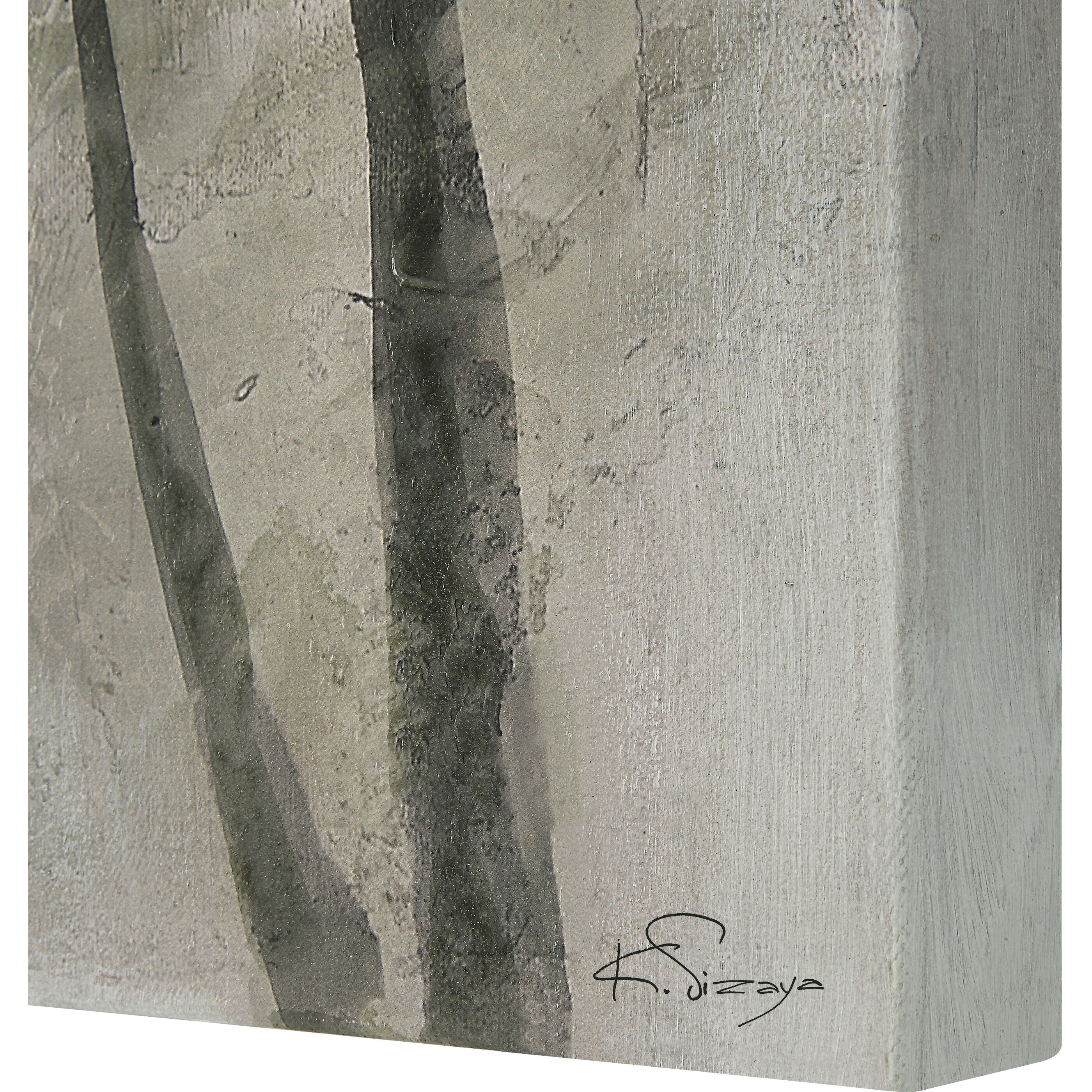 Potter White/Beige/Green Canvas Art