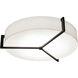 Apex 3 Light 21 inch Espresso Flush Mount Ceiling Light