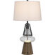 Marietta 30 inch 100.00 watt Faux Oak and Clear Glass Table Lamp Portable Light