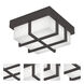 August LED 8.11 inch Black Outdoor Flush Mount