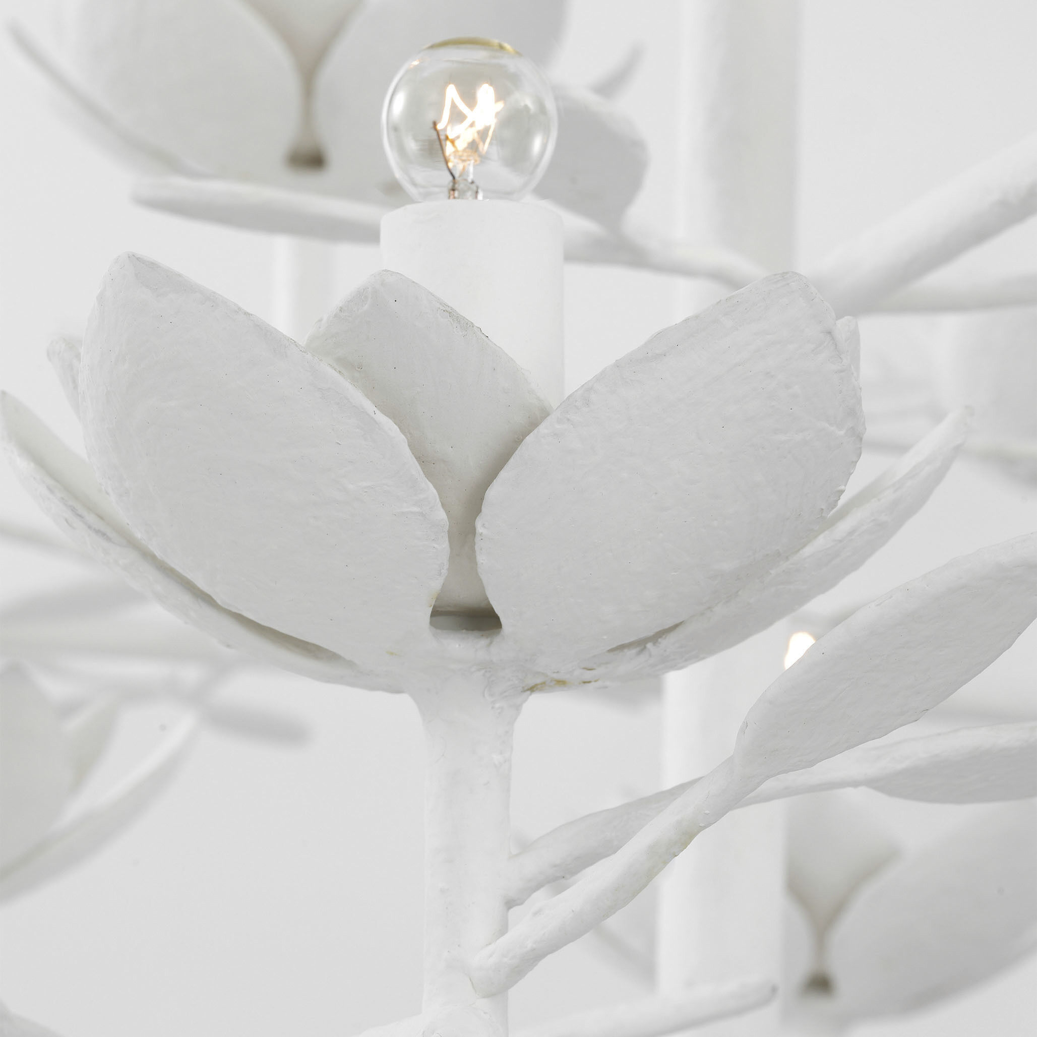 Julie Neill Clementine LED 48 inch Plaster White Low Wide Tiered Chandelier Ceiling Light