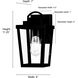Brenwick 1 Light 11.25 inch Powder Coated Black Outdoor Wall Sconce