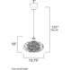 Bali 1 Light 15.75 inch Natural Outdoor Pendant