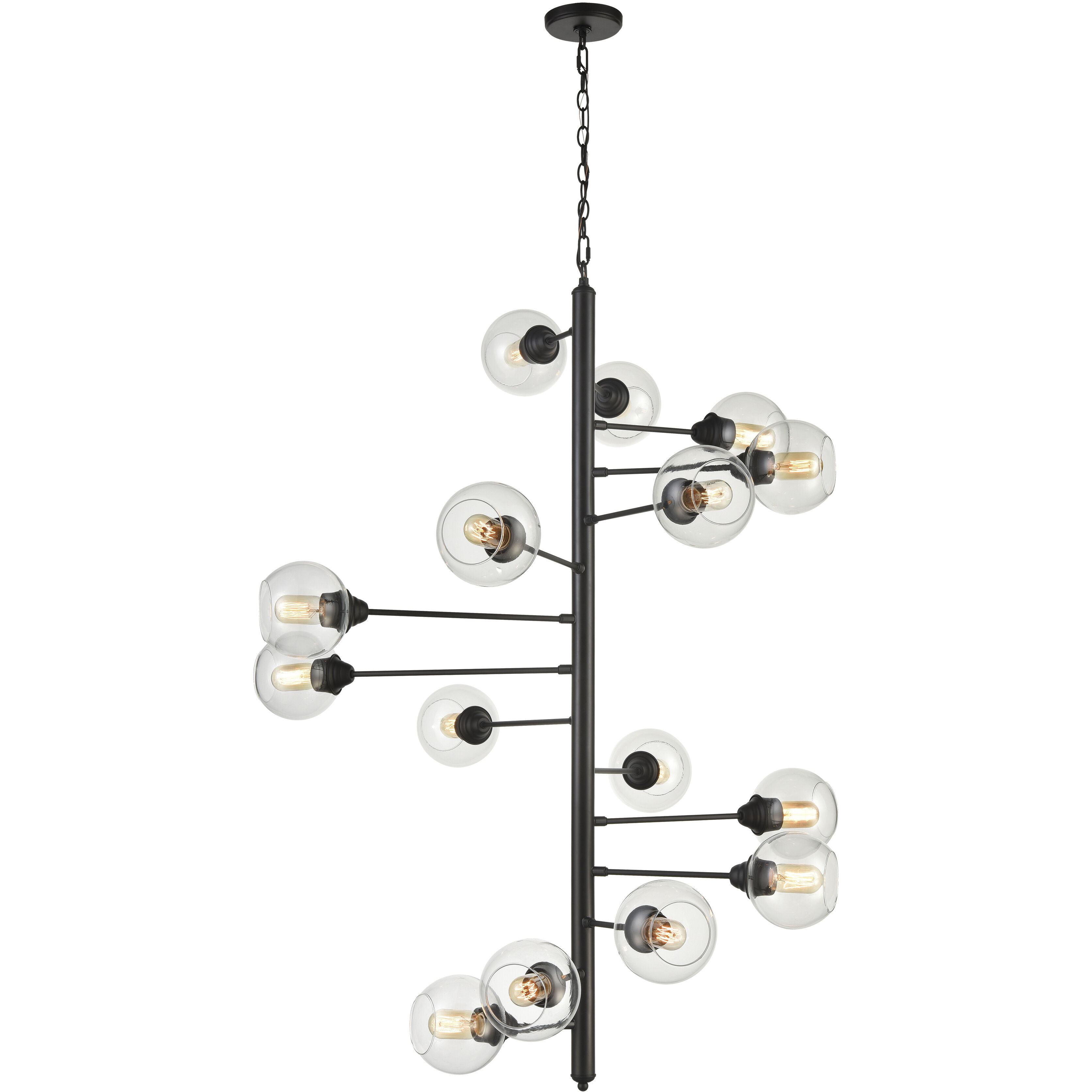 Composition 15 Light 38.75 inch Oil Rubbed Bronze Chandelier Ceiling Light