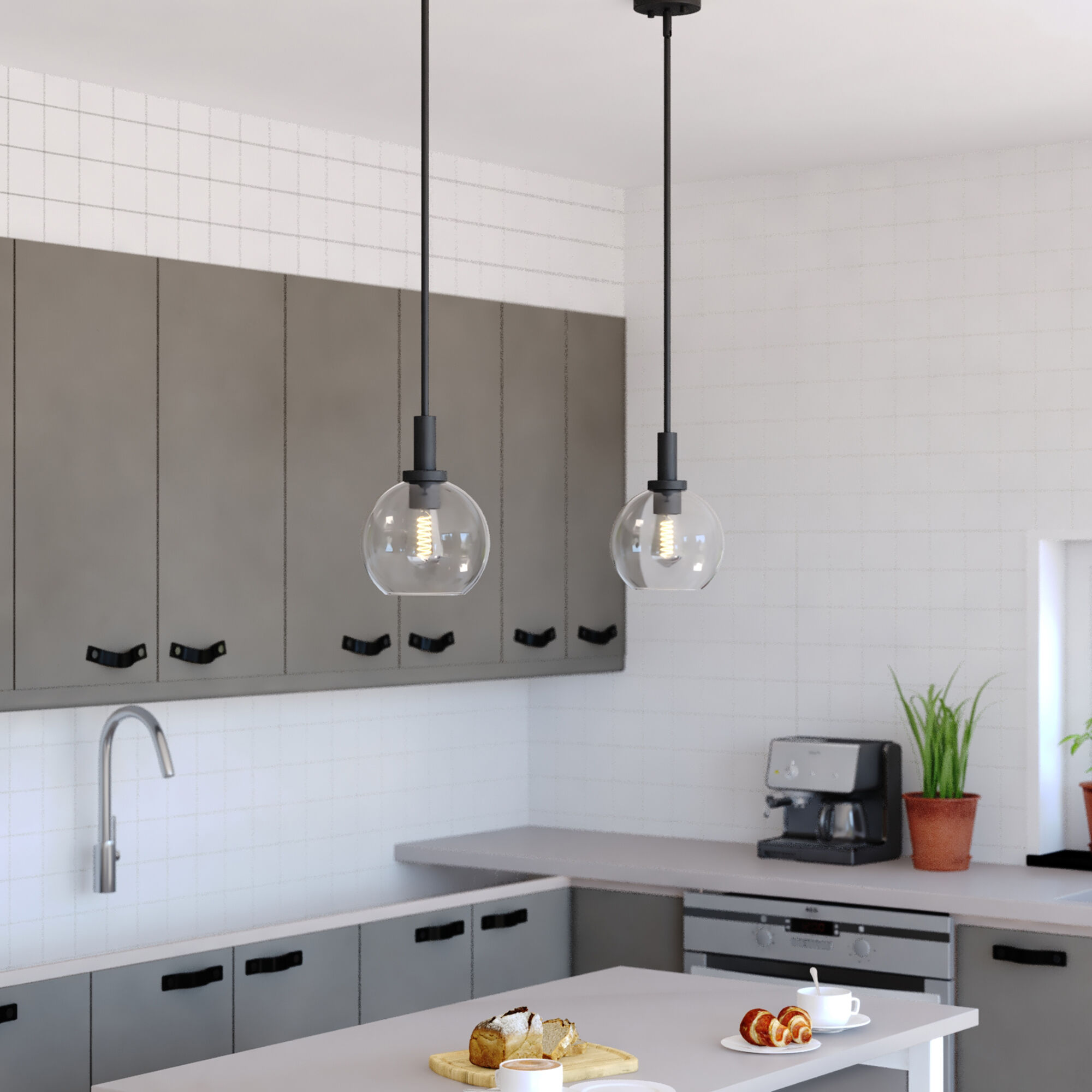 Marshall LED 8 inch Matte Black Mini Pendant Ceiling Light