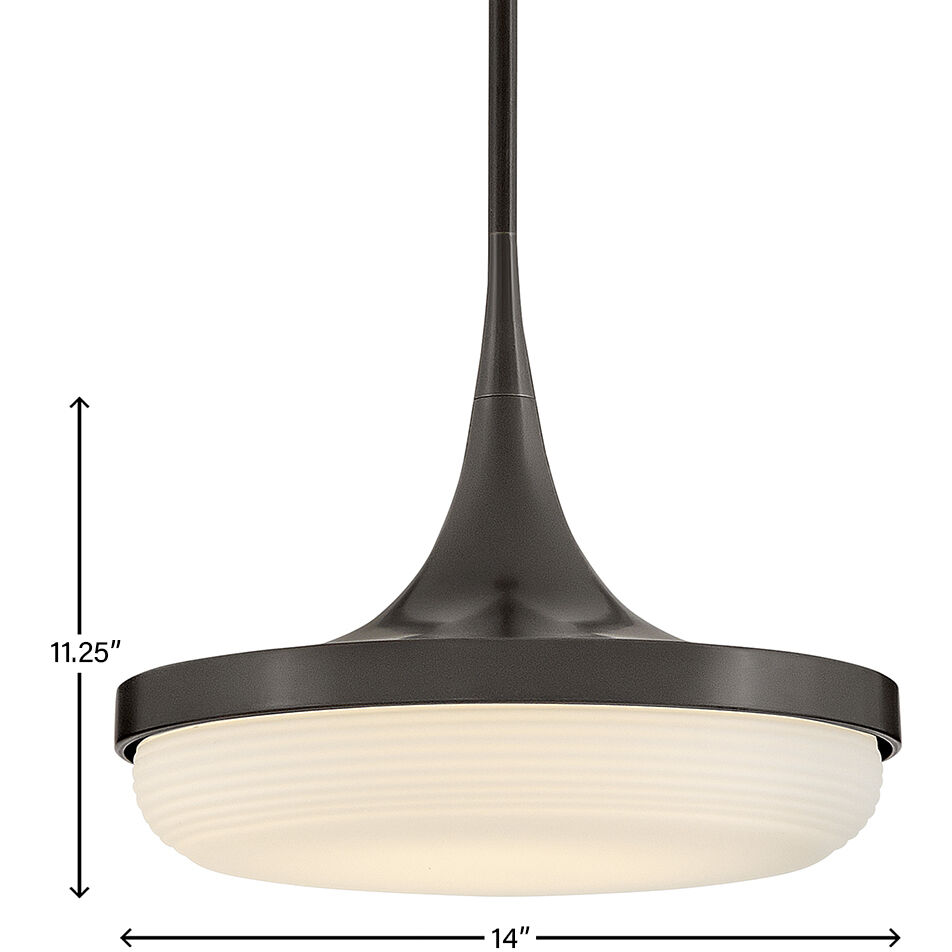 Elsa LED 14 inch Black Oxide Pendant Ceiling Light, Semi-Flush Mount