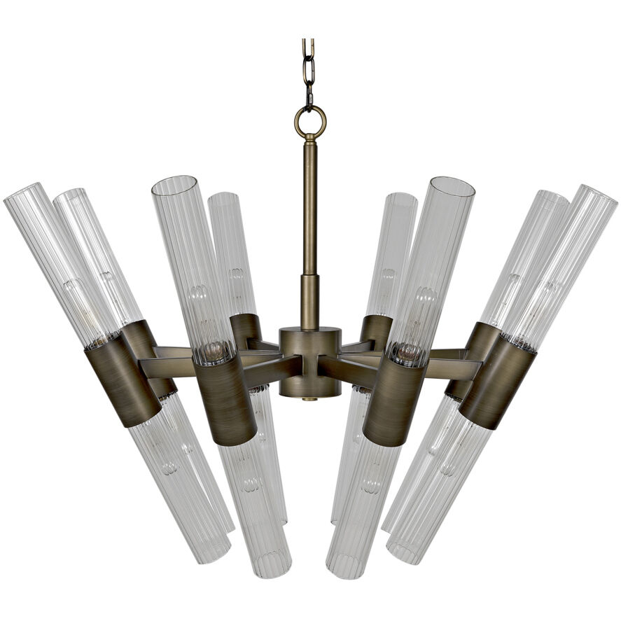 Moira 16 Light 16 inch Aged Brass Chandelier Ceiling Light