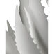 Agave 60.25 inch Gesso White and Clear Console Table, Marjorie Skouras Collection