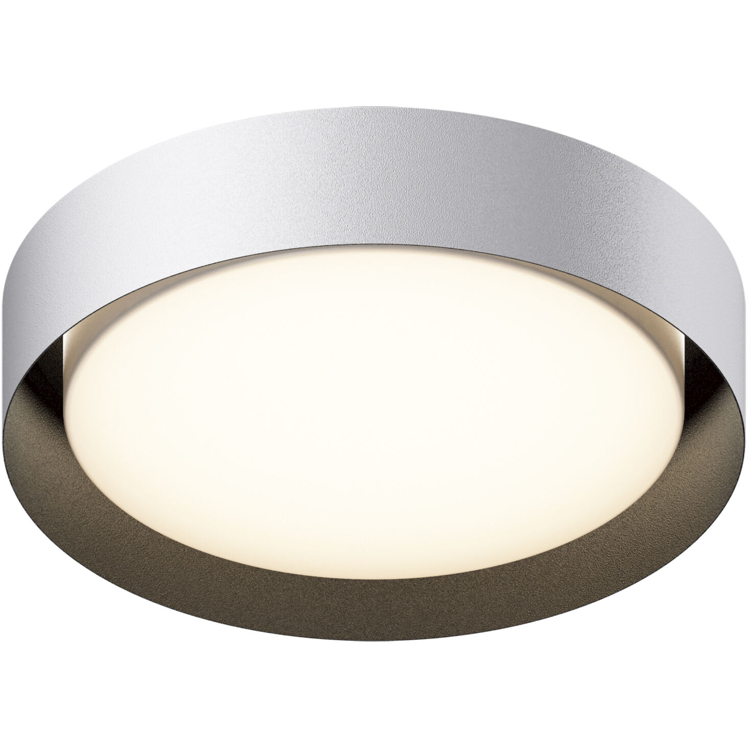Echo LED 16 inch White and Black Flush Mount Ceiling Light in White/Black