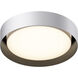 Echo LED 16 inch White and Black Flush Mount Ceiling Light in White/Black