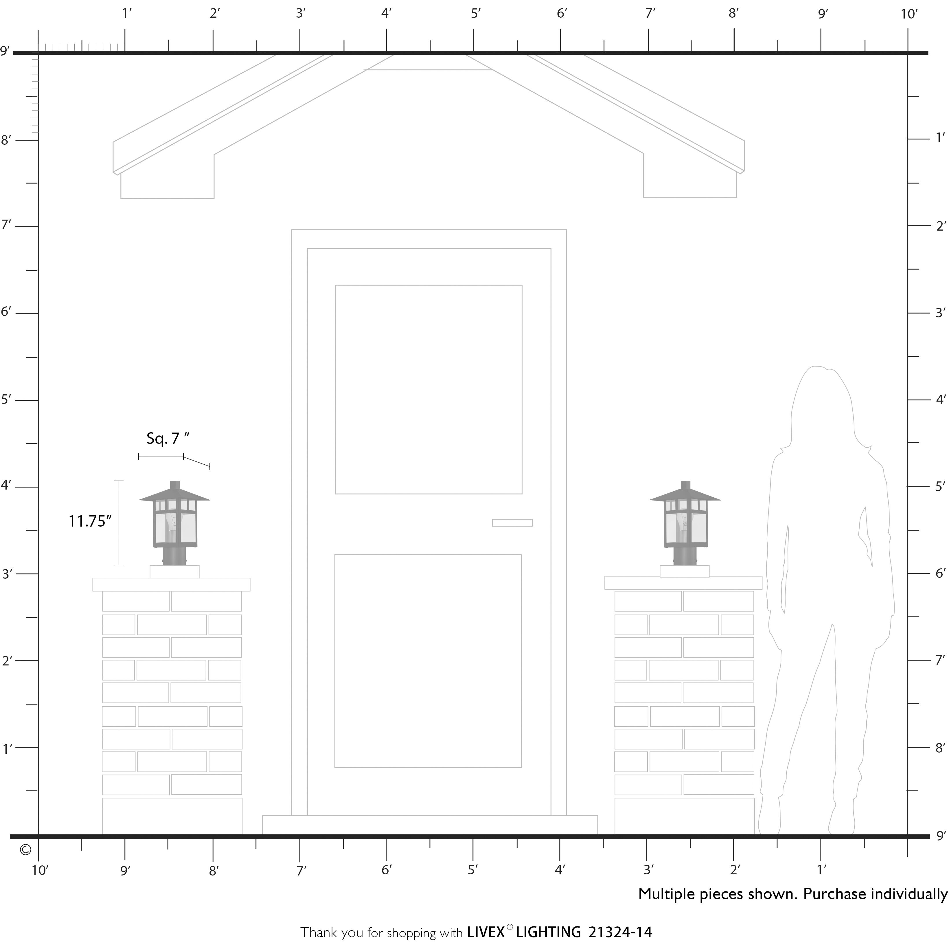 Crestlake 1 Light 11.75 inch Textured Black Outdoor Post Top Lantern