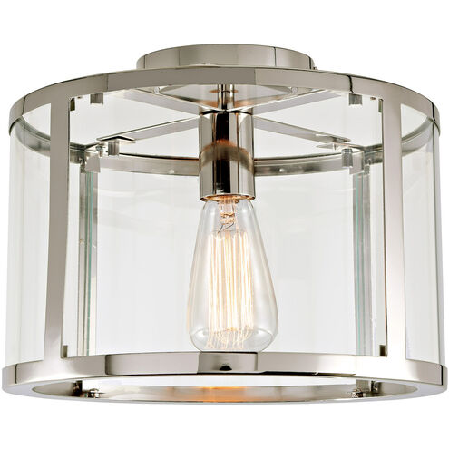 Bryant 1 Light 12 inch Polished Nickel Semi-Flush Mount Ceiling Light