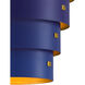 Graduation 1 Light 18 inch Blue/Contemporary Gold Leaf/New Gold Leaf Pendant Ceiling Light, Hiroshi Koshitaka Collection