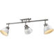 Yep Duncan 3 Light 35.38 inch Pewter Semi-Flush Mount Ceiling Light in White, Damp