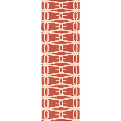 Fallon 96 X 30 inch Bright Orange, Beige Rug
