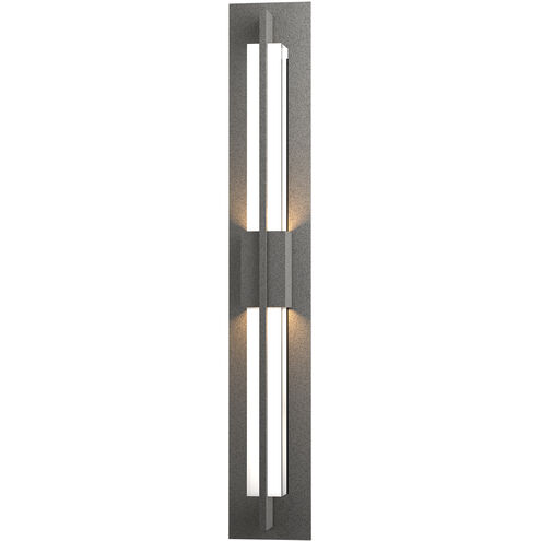 Double Axis LED 31 inch Coastal Natural Iron Outdoor Sconce