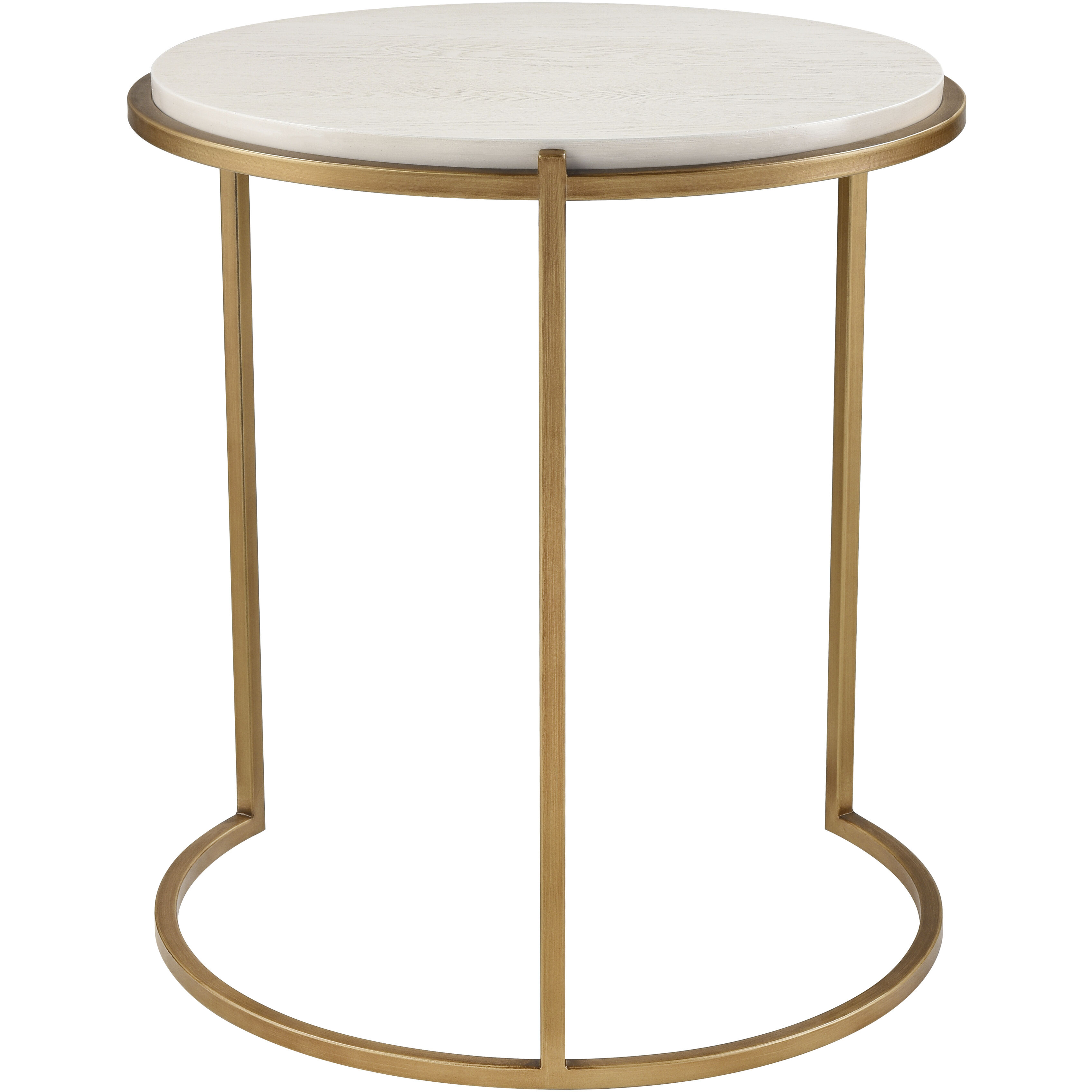 Solen 24.25 X 21.75 inch Aged Gold Accent Table