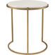 Solen 24.25 X 21.75 inch Aged Gold Accent Table